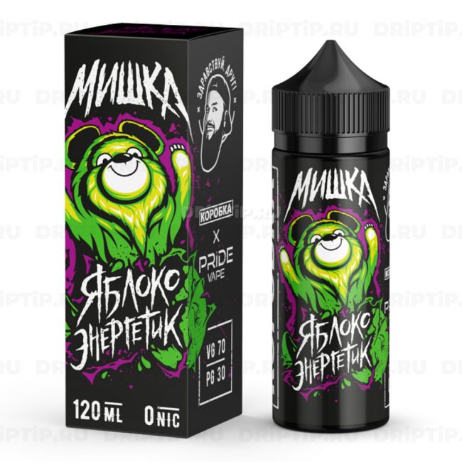 Жидкость Мишка - Яблоко Энергетик 