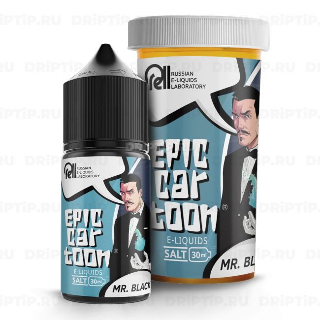 Жидкость Epic Cartoon Salt - Mr. Black 