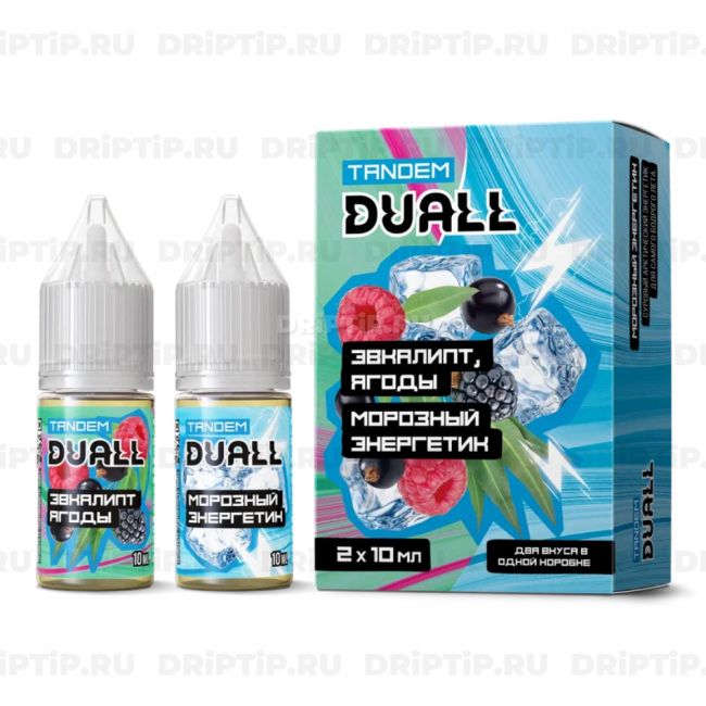 Жидкость Duall Tandem Salt - Эвкалипт Ягоды и Морозный Энергетик 