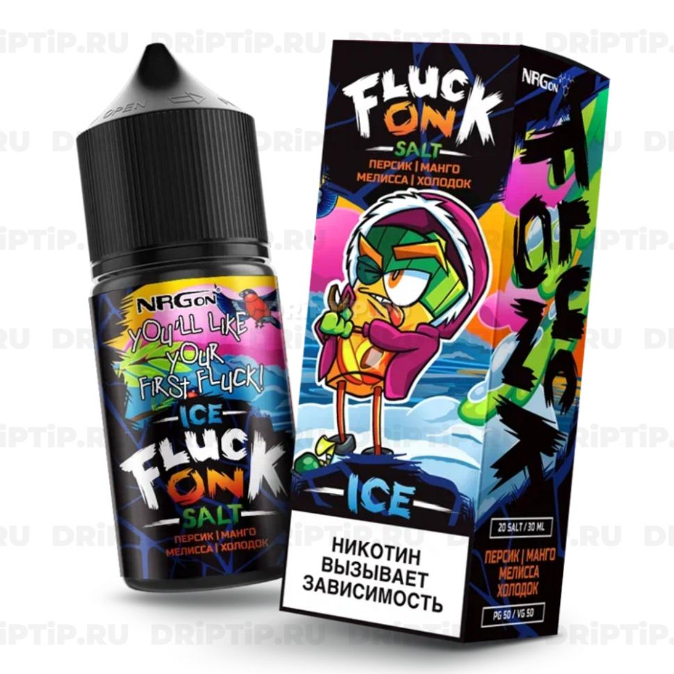 Жидкость Fluck On Ice Salt - Персик Манго Мелисса Холодок