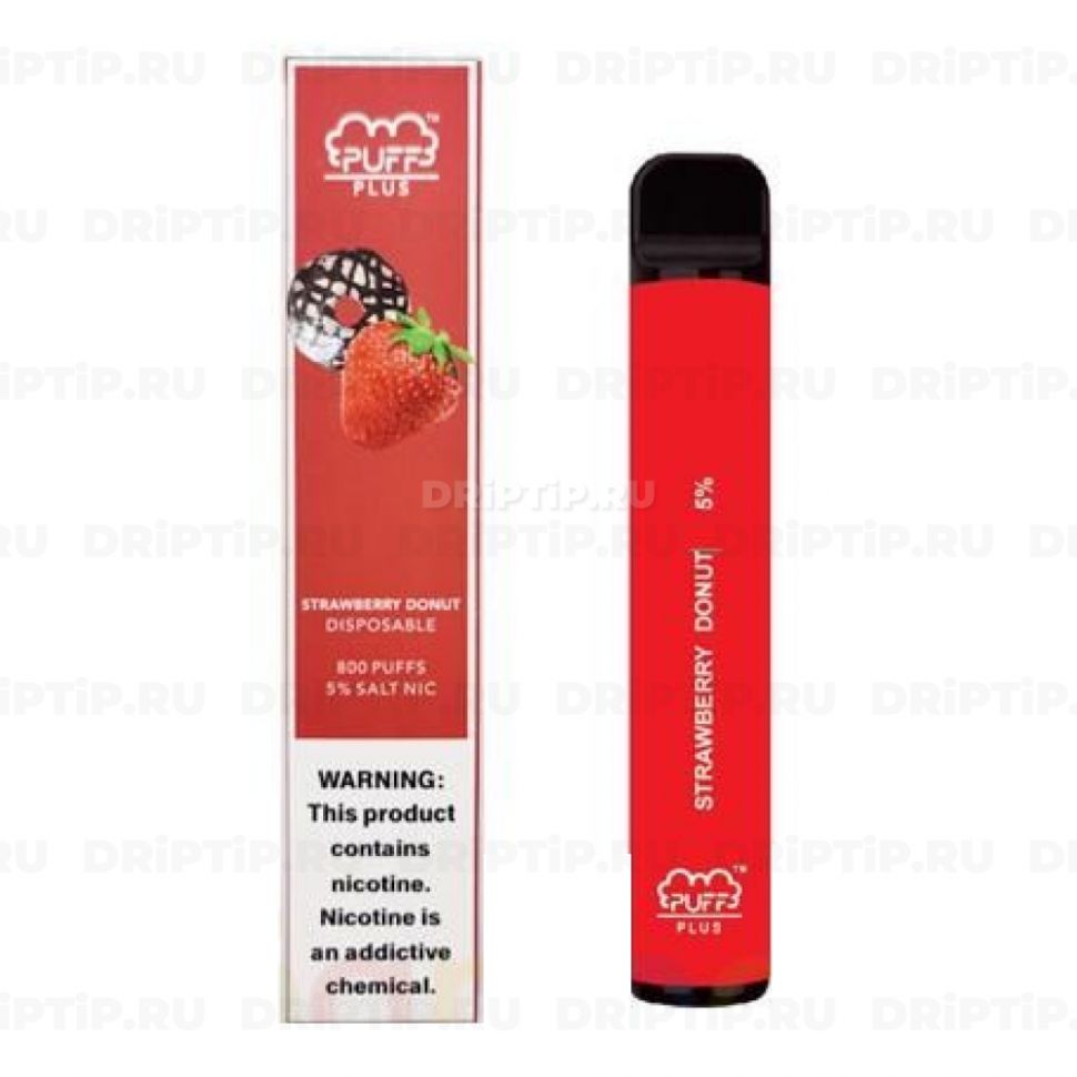 Одноразовая электронная сигарета Puff Bar Plus - Клубничный пончик