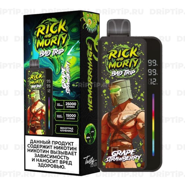 Rick and Morty Bad Trip 25000 - Виноград Клубника Rick and Morty Bad Trip 25000 - Виноград Клубника