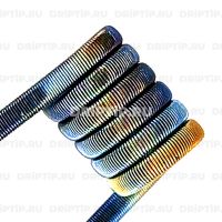 Fused Clapton 2*0,4К+0,1NiCr, 3мм, 6 витков, 0.16 ом Плата