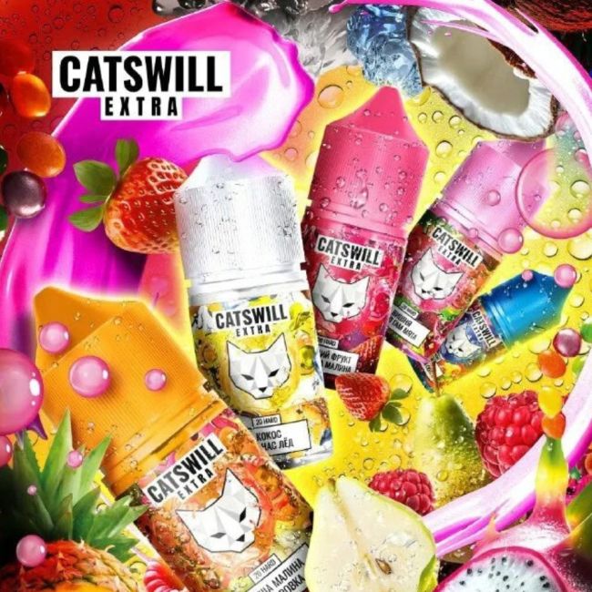 Жидкость Catswill Extra Salt - Розовый лимонад малина 